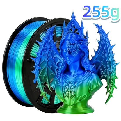 Dual Color Two-Tone PLA Filament 1.75mm 250g 9 Color Options High Precision ±0.02mm Vacuum Packed Gradient Effect Beginner Friendly Wide FDM Compatibility