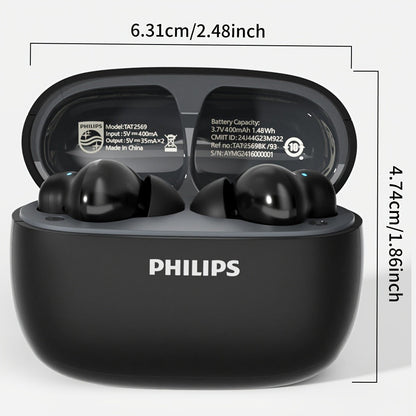 Wireless Earbuds Philips TAT2569 with Active Noise Reduction, Dual Mics and 18-Hour Playtime