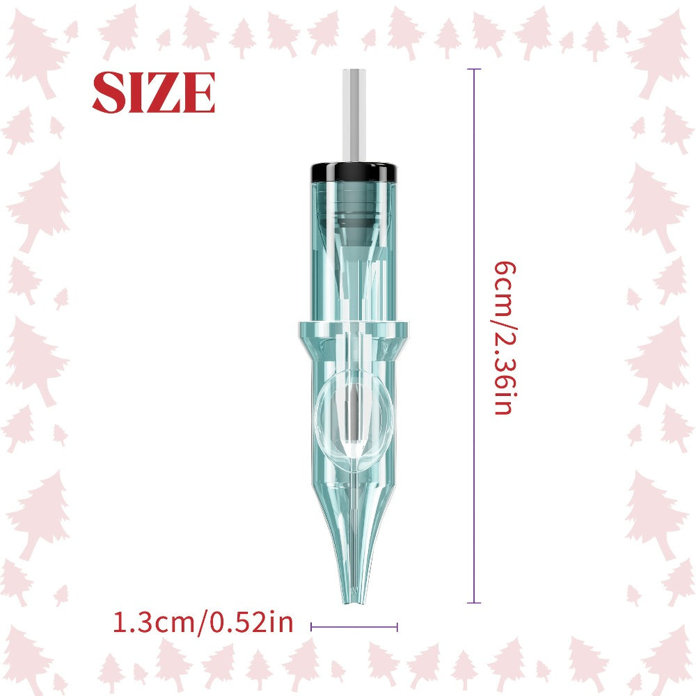 Tattoo Cartridge Needles with Neebol Label, 20-Piece #12 RL RM Mix or 50-Piece #12 RL Pack