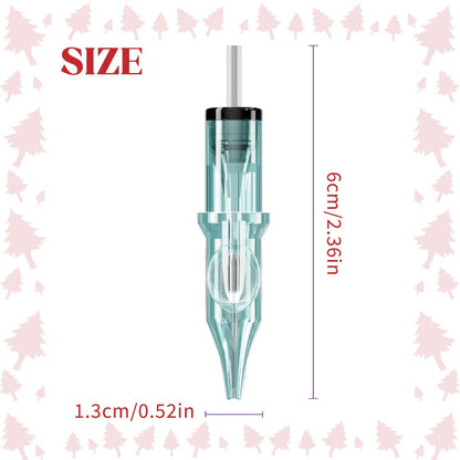 Tattoo Cartridge Needles with Neebol Label, 20-Piece #12 RL RM Mix or 50-Piece #12 RL Pack
