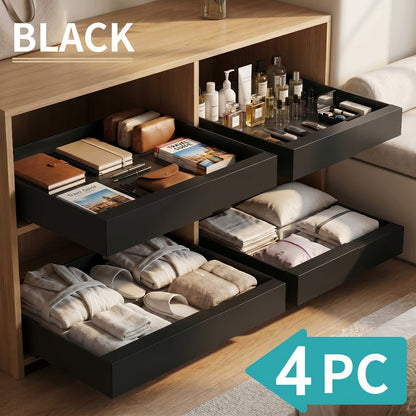 Pull Out Cabinet Organizer Expandable Slide-Out Drawer Shelf Heavy Duty Carbon Steel Silent Sliding Rust-Resistant Storage Rack for Kitchen Bathroom Pantry 12.6"-20.5" Wide