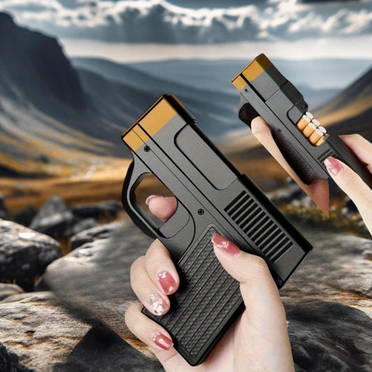 Cigarette Box Lighter Creative Design – Windproof Butane Torch with Adjustable Flame, Cigar & BBQ Lighter, Outdoor Portable Kitchen Baking Essential, Unique Gift Idea (Butane Not Included)