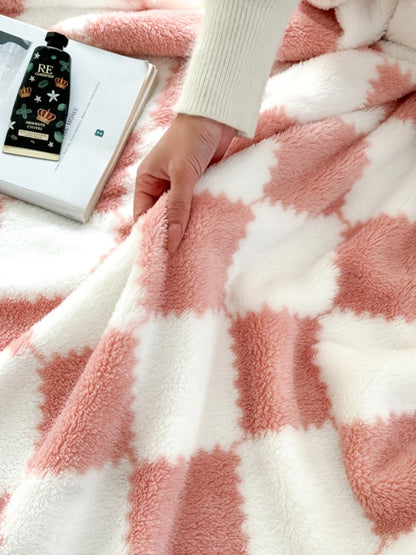 Plaid and Panda Flannel Blanket with Six Design Labels and Four Sizes from 39.37 x 59.06 to 78.74 x 90.55 Inches