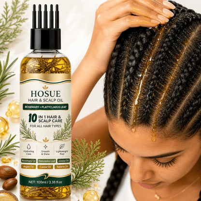 3.38 oz Botanical Hair and Scalp Oil in Six Checkout Options with Source-Labeled Plant Oils
