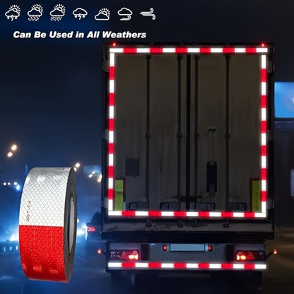 DOT-C2 Reflective Tape 2"x60' High Intensity Prismatic Self-Adhesive Safety Strip – Waterproof Wear-Resistant Ultra Bright for Cars Trucks Bikes Helmets Jackets & Outdoor Gear