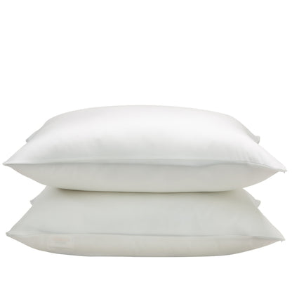 Satin-Look Zippered Pillowcase Collection in Seven Colors and Standard, Queen or King Sizes