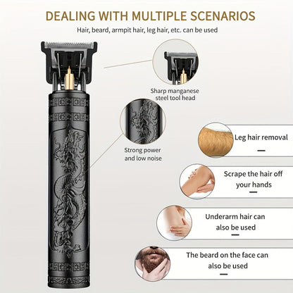 Hair Clipper Cordless Metal-Body Set with LCD Battery Display and Single or Two-Piece Color Options