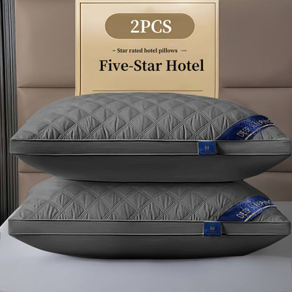 Queen Size Pillows for Side Sleepers, 800g Heavyweight Hotel Collection, Down Alternative, Ultra-Plush & Resilient