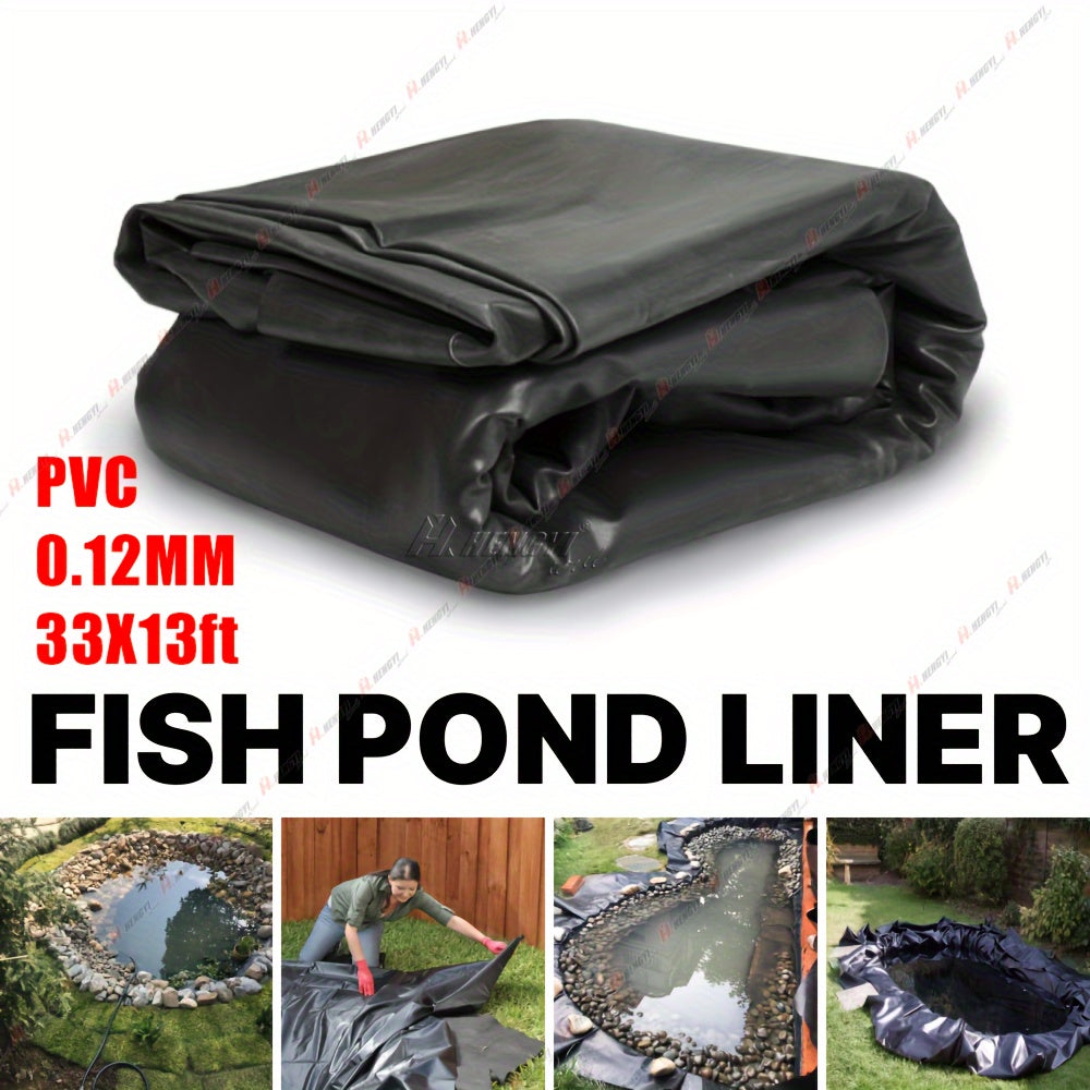 4.7 Mil HDPE Fish Pond Liner for Koi Ponds, Waterfalls and Garden Fountains in Two Sizes for Outdoor Use