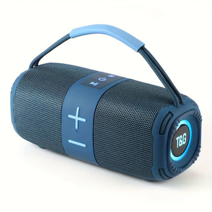 TG668 IPX4 Waterproof Portable Bluetooth Speaker with Color LED Breathing Light – High Power Outdoor Wireless Speaker, TWS Stereo, FM Radio, USB/TF, AUX, Connects Phone Tablet TV, Holiday Gift