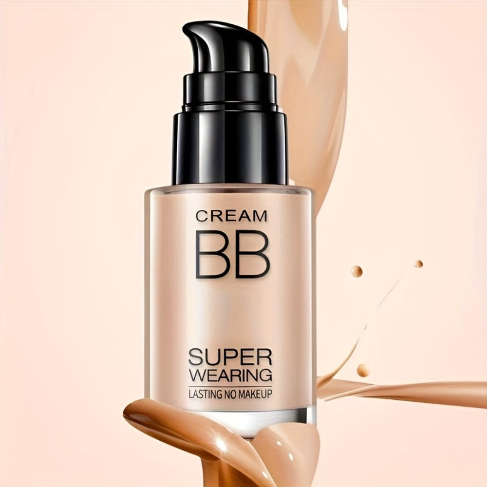 BB Cream Foundation and Setting Powder Set with Brush, Powder Puff and Three Source-Labeled Shades