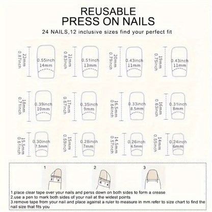Press On Nails 216-Piece Medium Ballet Green Glitter Set with Lightning, Stripes and Nine Packs