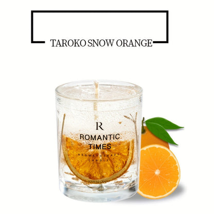 7.4oz Floral Glass Jar Candle with Single Wick and Botanical Detail in Rose, Lavender or Orange Styles