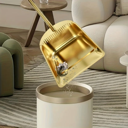 Golden Broom and Dustpan Set with Sectioned Long Handle, Wide Head and Broom-Only or Two-Piece Checkout Options