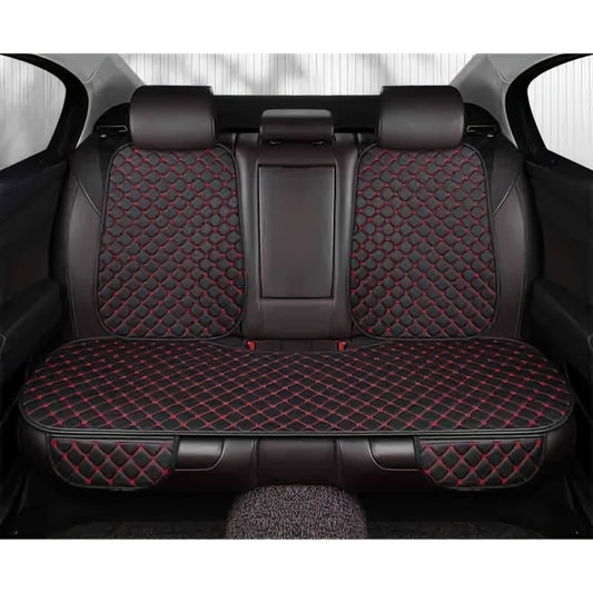 Car Seat Cover Rear Bench Protector with Source-Listed Water-Resistant Surface in Black or Red