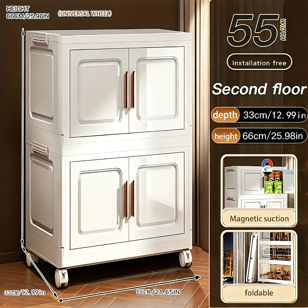 Stackable Plastic Storage Box with Flip Lid – Large Multifunctional Rectangular Organizer for Home & Office, 2/3/4/5 Layer Modular Drawer Unit for Clothes, Toys, Files & Miscellaneous Items