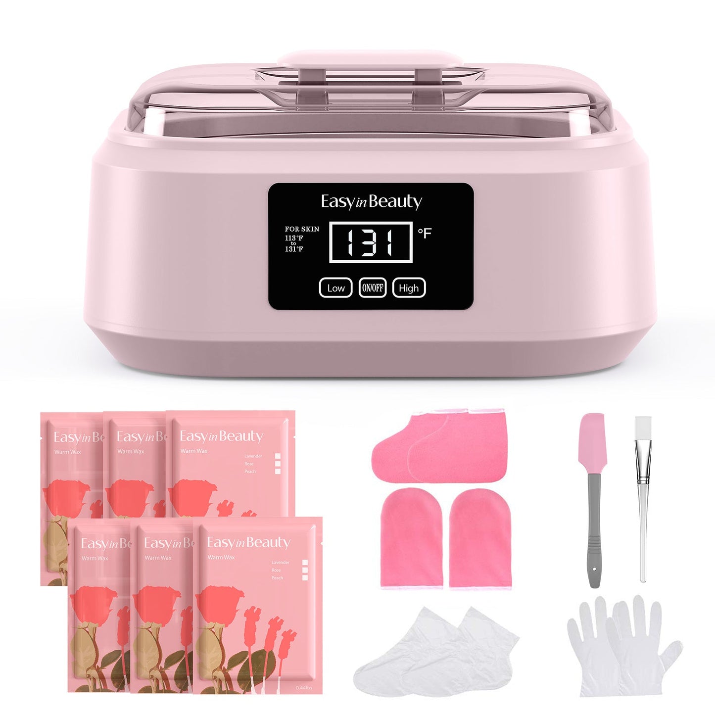 Paraffin Wax Warmer Kit 3000ml Touchscreen for Hands & Feet – Includes 6 Packs Refill Wax, Hot Wax Spa Bath for Arthritis Pain Relief & Deep Skin Moisturizing, Home Salon Use Purple Pink White Green Black