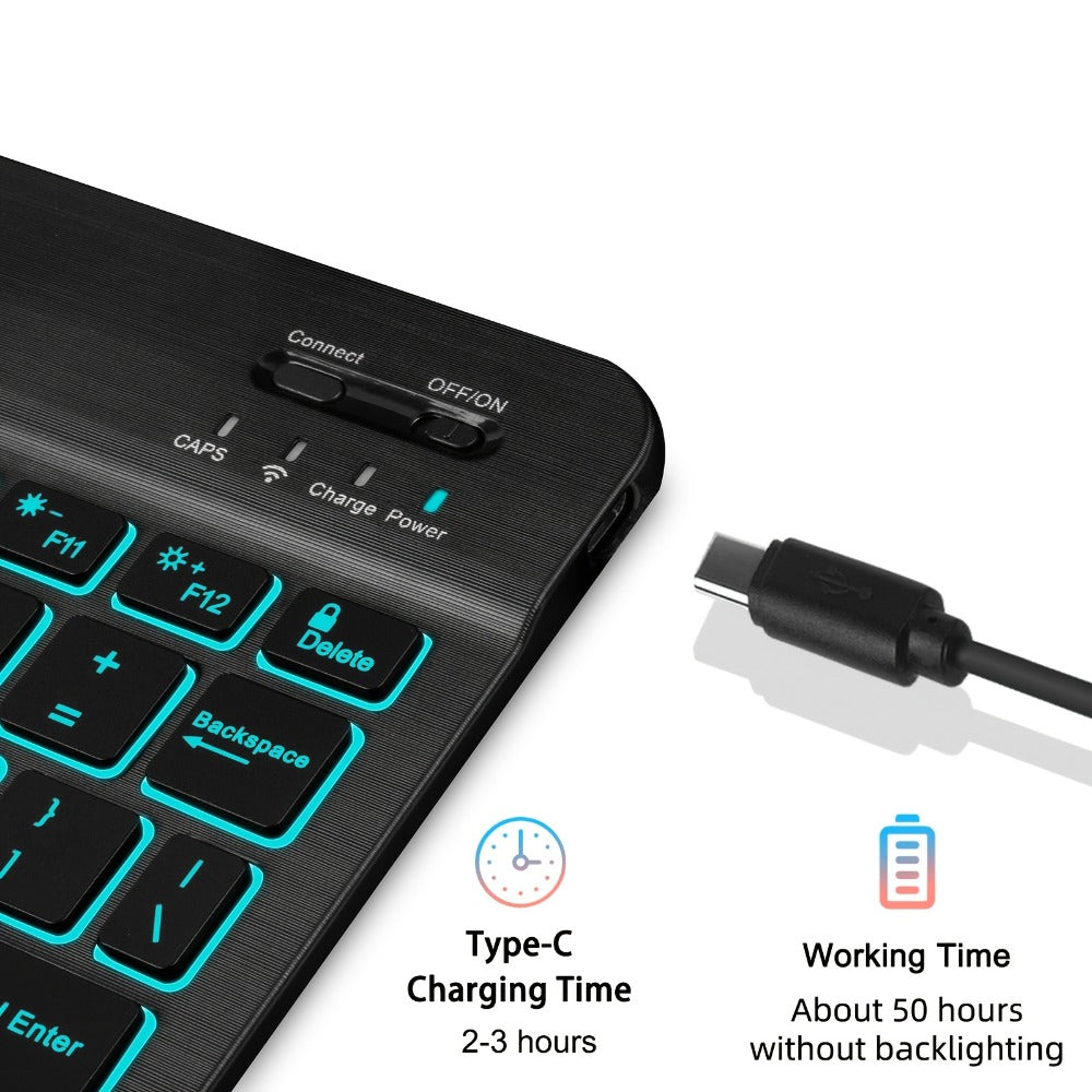 Samsung Galaxy Tab A9 Plus Keyboard Case – Detachable USB-C Magnetic Keyboard Cover with Pen Slot, Protective Shell for Galaxy Tab A9+ | Pink & Green