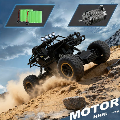 Remote Control Car, 4WD Off-Road Truck with 2.4GHz Control, USB Rechargeable Battery and Black or Red Color Options