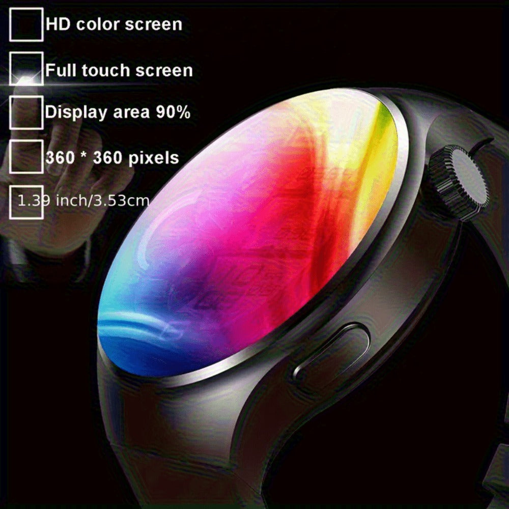 Round Smartwatch 2.01" Extra Large Screen with Wireless Calling, 100+ Sport Modes, Sleep Monitor Heart Rate, Built-in Games Weather Calculator Pedometer, Unisex Smart Watch for Men Women – Black Silver 5 Styles