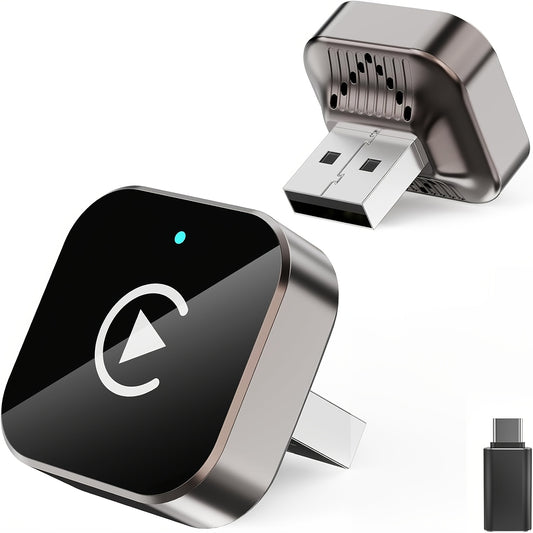 Wireless CarPlay Adapter 2-in-1 Wired to Wireless CarPlay & Android Auto Mini USB Dongle Fast Stable Connection for Apple iOS 10+ Android 11+ 2025 Upgrade