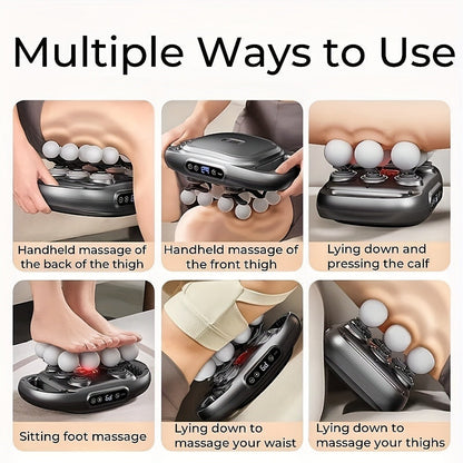 Multihead Massage Gun in Gray with 12, 16 or 22 Massage Heads, Nine Gear Positions and Nine Mode Groups