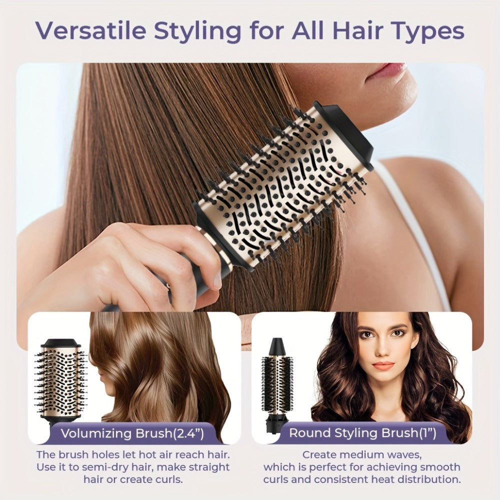 OUDIM 6-in-1 Hot Air Brush Hair Styling Tool with 110,000 RPM Motor, Foldable Handle and Storage Bag