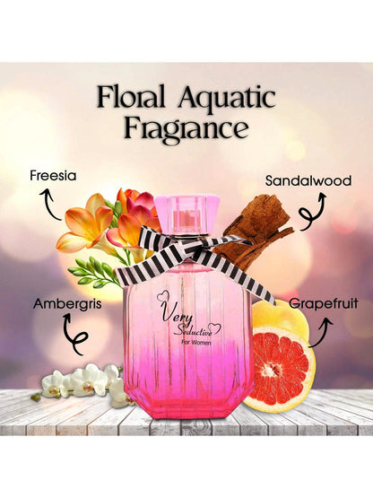 Perfume for Women Very Seductive in Pink Spray with Floral-Woody Profile and 3.4 fl oz Format