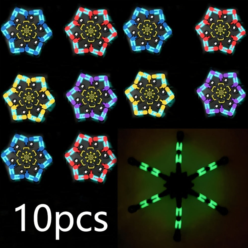 Robot Fidget Spinner Set with 10- or 15-Piece Standard and Luminous Checkout Configurations
