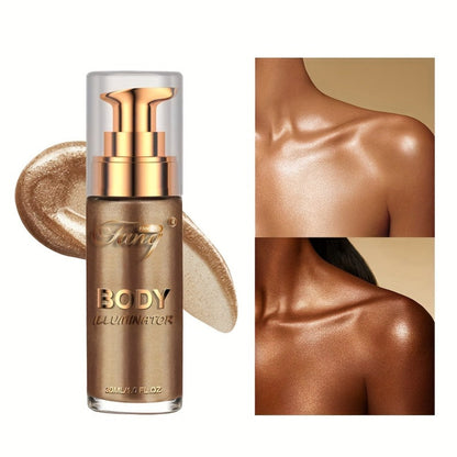 Liquid Luminizer Set of 2 Moisturizing Shimmer Highlighter for Face and Body Glow - All-in-One Illuminator Bronzer Dewy Finish Summer Makeup Kit Women Beauty Gift