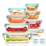 16pcs Green (8 lids + 8 containers) Outdoor picnic box