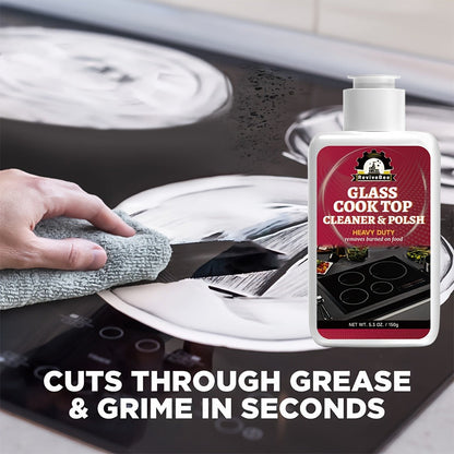 Ceramic Stove Cleaner Gel – Fast-Acting Stovetop Cleaner Removes Burnt-On Grease & Stains Without Scratching, Non-Toxic Non-Irritating Formula for Glass Ceramic Cooktop, Kitchen Cleaning Essentials