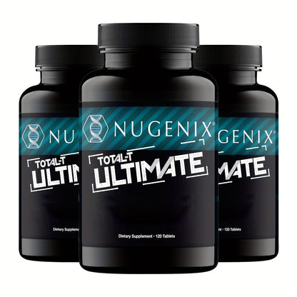 Natural Testosterone Booster for Men – Total-T Ultimate with D-Aspartic Acid, Horny Goat Weed, Tribulus, Maca & Stinging Nettle | Energy, Mood & Muscle Health Support | 1 or 3 Bottle Pack