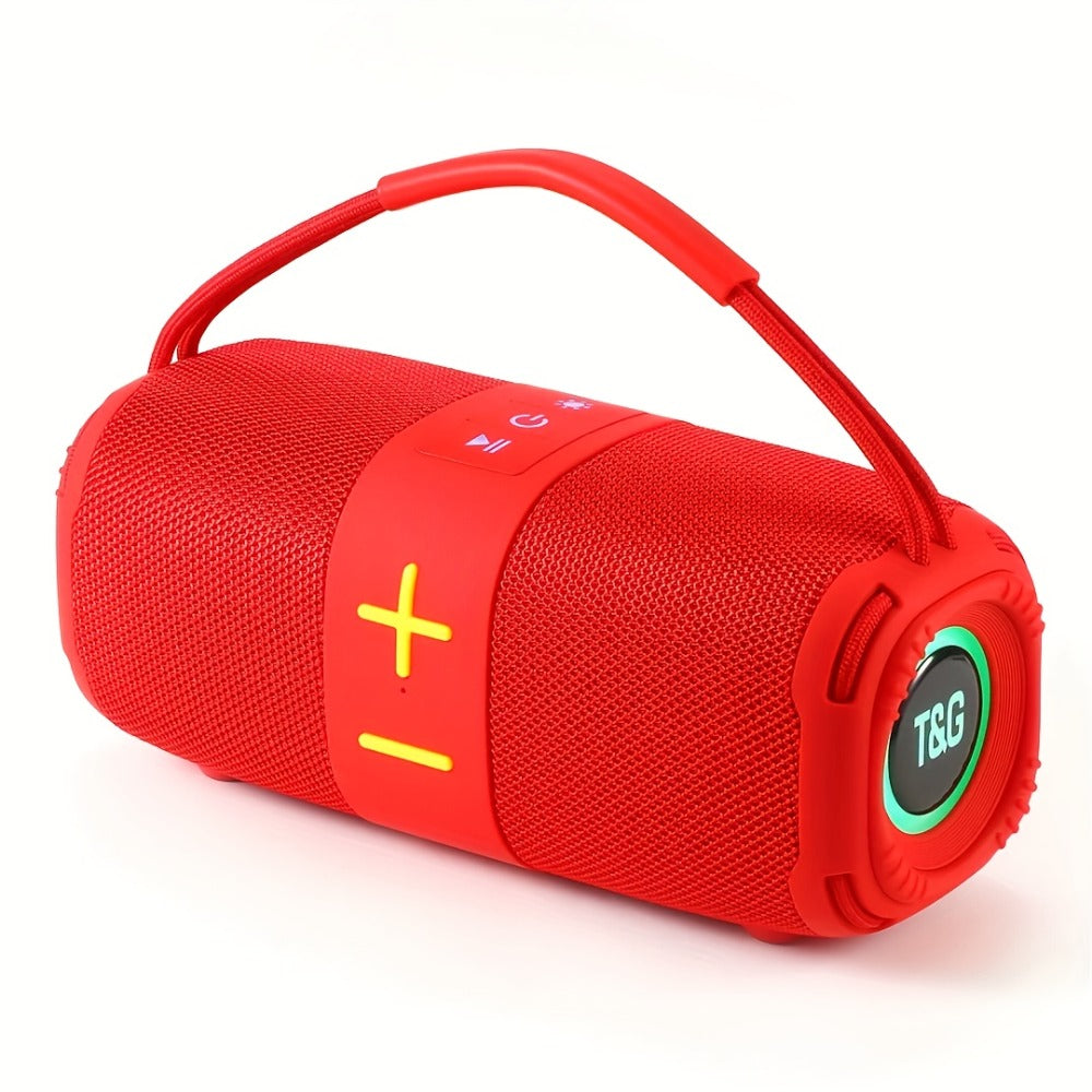 TG668 IPX4 Waterproof Portable Bluetooth Speaker with Color LED Breathing Light – High Power Outdoor Wireless Speaker, TWS Stereo, FM Radio, USB/TF, AUX, Connects Phone Tablet TV, Holiday Gift
