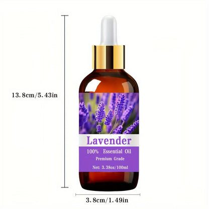 Essential Oil Lavender Floral Aroma in 100ml Bottle with Lightweight Fast-Absorbing Texture