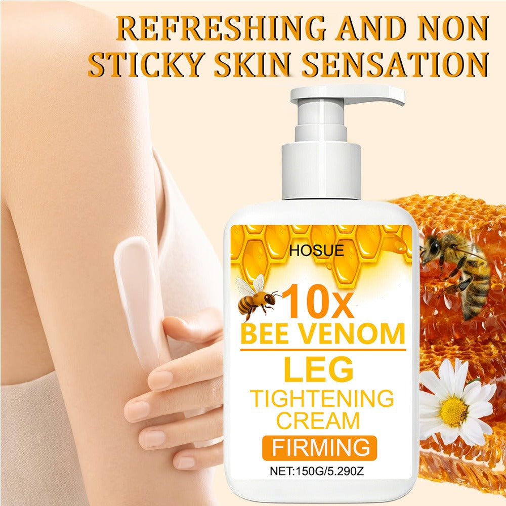 Body Cream HOSUE 150g Pump Bottle with Bee Venom Ingredient Label for Arms, Thighs and Abdomen Application