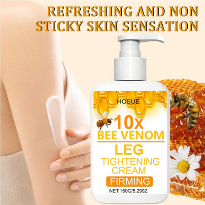 Body Cream HOSUE 150g Pump Bottle with Bee Venom Ingredient Label for Arms, Thighs and Abdomen Application