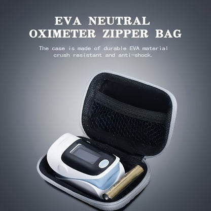 Fingertip Oximeter Case with Cleaning Rod, Hard Shell Dustproof Shockproof Travel Pouch for Pulse SpO2 Blood Oxygen Monitor