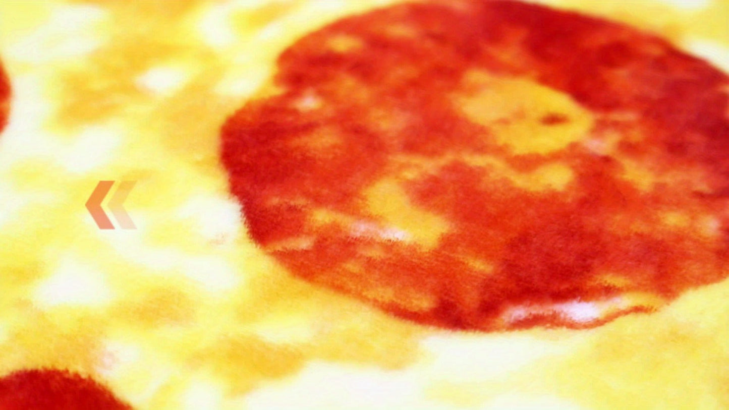 Round Food Print Throw Blanket in Pizza, Donut or Pancakes Designs with 62-, 71- or 80-Inch Diameters