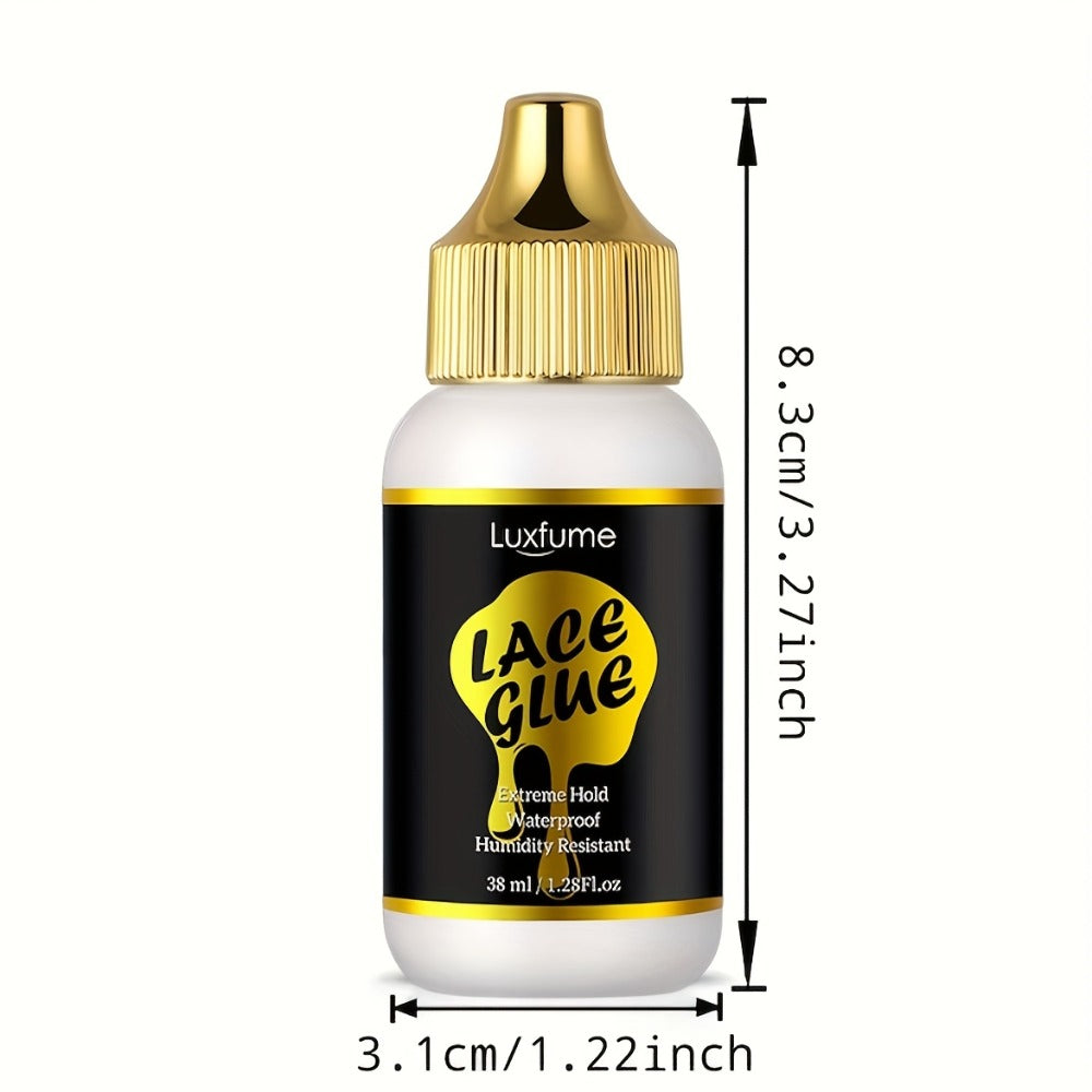 Lace Front Wig Glue Waterproof Extreme Hold 3-Pack Invisible Clear Drying Liquid Adhesive for HD Lace Swiss Lace Wigs & Hairpieces 100ml Per Bottle Long Lasting Secure Bond