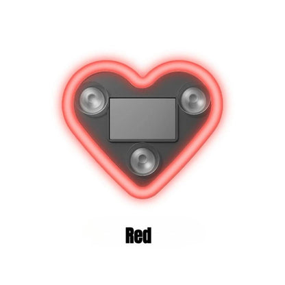 Car Interior Neon Heart Lights Solar USB Rechargeable 5 Lighting Modes Vibration-Sensing Auto On/Off Dashboard Decoration for Cars Trucks SUVs, 2pcs Set Iridescent Pink Blue Red Ice Blue Gift