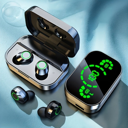 Wireless Earbuds Anime Mirror Style with Bluetooth 5.4, Digital Display and App Control in Two Colors