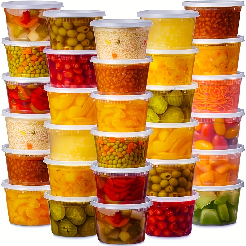 Deli Container Food Storage Organizer 48-Piece 16oz BPA-Free Set for Microwave, Freezer and Dishwasher