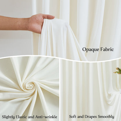 4-Pack 5x10ft Elegant Spandex Photography Backdrop | Wear-Resistant, Wrinkle-Free, Soft & Opaque Party Decoration Banners for Weddings, Birthdays, Stages, Exhibitions & Events
