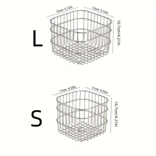 Open-Weave Storage Basket Organizer in Size S for Bathroom, Kitchen, Desk or Bedroom Shelves