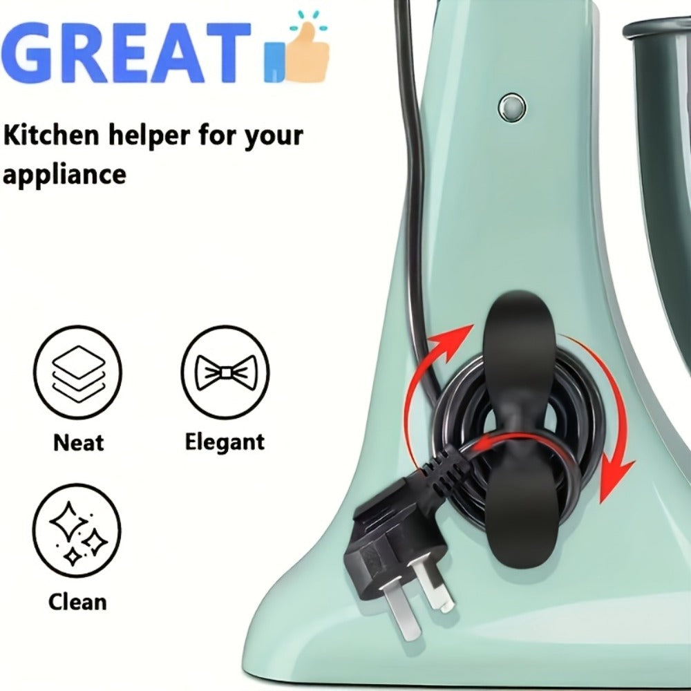 Cable Clips Wall Mounted Wire Organizer 12 Pcs Adhesive Cable Management Clips for Desk Kitchen Countertop, Cord Holder for Coffee Maker Small Appliances TV Computer, Space-Saving Cable Winder