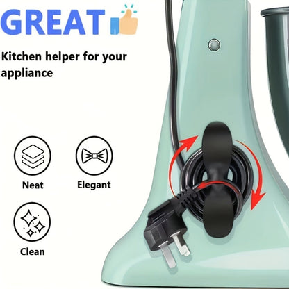 Cable Clips Wall Mounted Wire Organizer 12 Pcs Adhesive Cable Management Clips for Desk Kitchen Countertop, Cord Holder for Coffee Maker Small Appliances TV Computer, Space-Saving Cable Winder