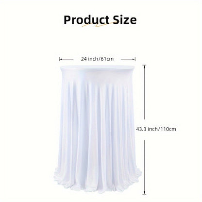 Round Spandex Cocktail Table Cover in Five Colors and Two Sizes, 43.31-Inch Height for Weddings and Events
