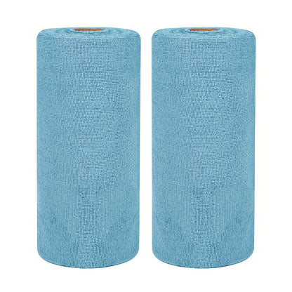 Microfiber Cleaning Cloths 100 Pack Reusable Washable Tear-Away Towel Roll 12x12 – Absorbent Rags & Dishcloths for Kitchen, Bathroom, House & Car Detailing