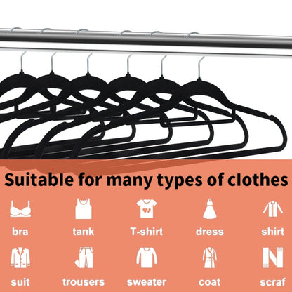 Non-Slip Velvet Hangers with 360° Rotating Hook & Hanger Buckles – Space Saving Closet Organizer Set (50pcs or 20pcs)